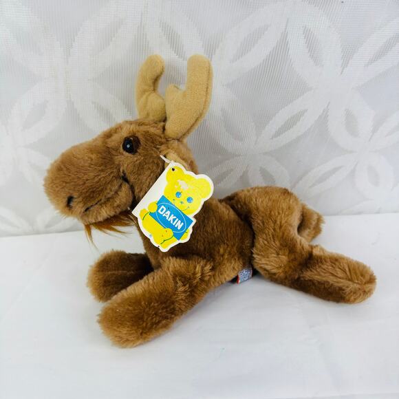 VTG 1978 Dakin Maxie Moose 10” Bean Bag Brown Plush Stuffed Animal Toy Vinta - Picture 5 of 5